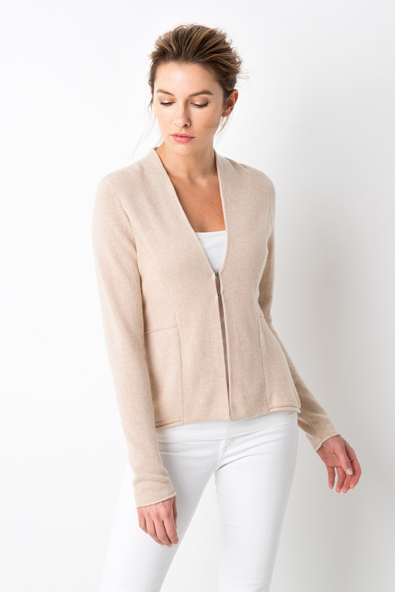 Short Fitted Cardigan - Kinross Cashmere