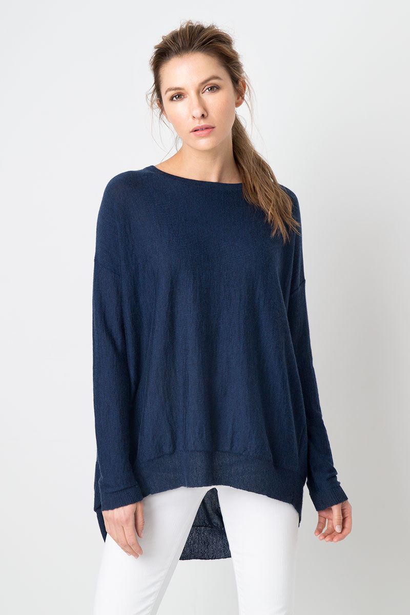 Worsted Oversized Pullover - Kinross Cashmere