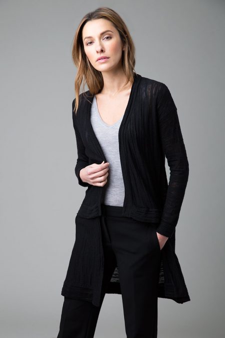 Thick and Thin Long Cardigan - Kinross Cashmere