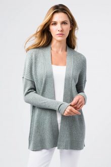 Micro Cable Cardigan - Kinross Cashmere