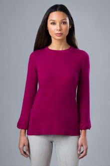 Cable Cuff Pullover - Kinross Cashmere