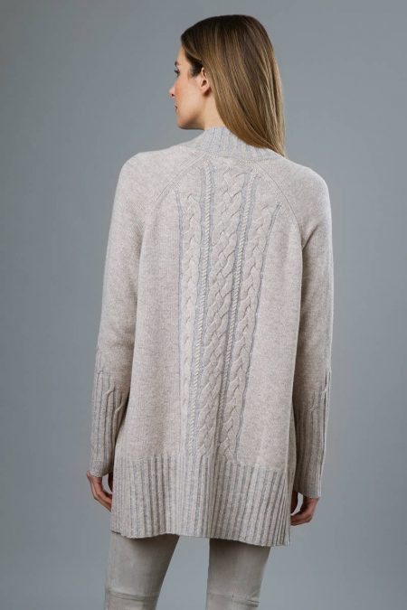Plaited Cable Cardigan - Kinross Cashmere