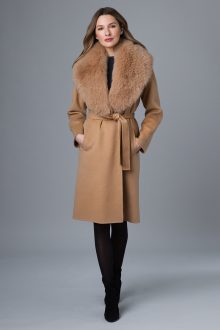Fur Shawl Collar Coat - Kinross Cashmere