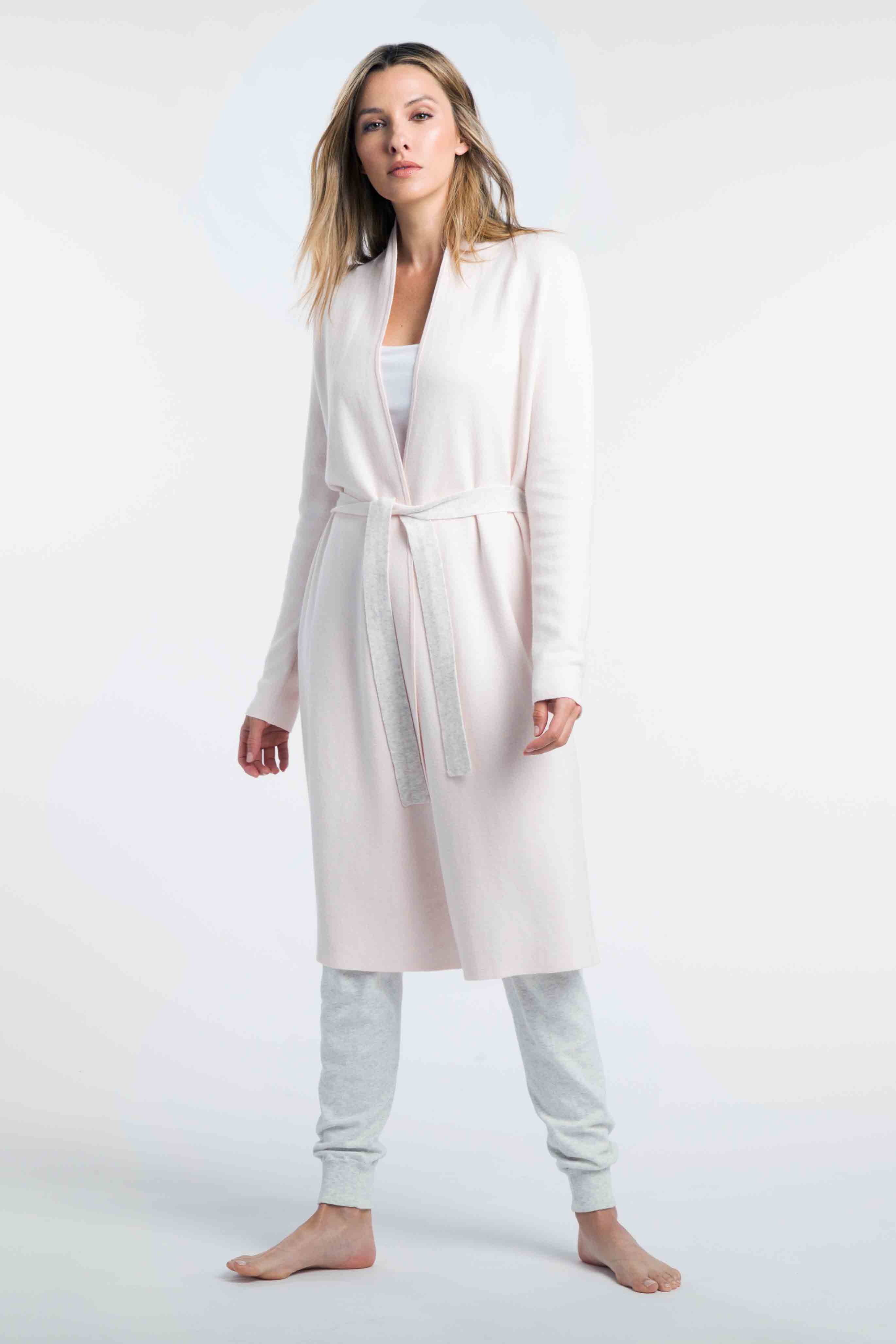 Reversible Belted Robe - Kinross Cashmere