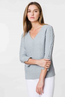 Cable Sleeve Pullover - Kinross Cashmere