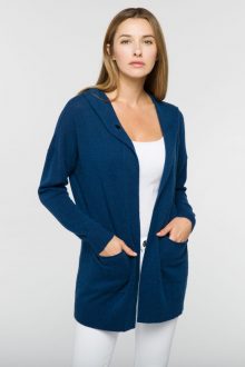 One Button Hoodie - Kinross Cashmere