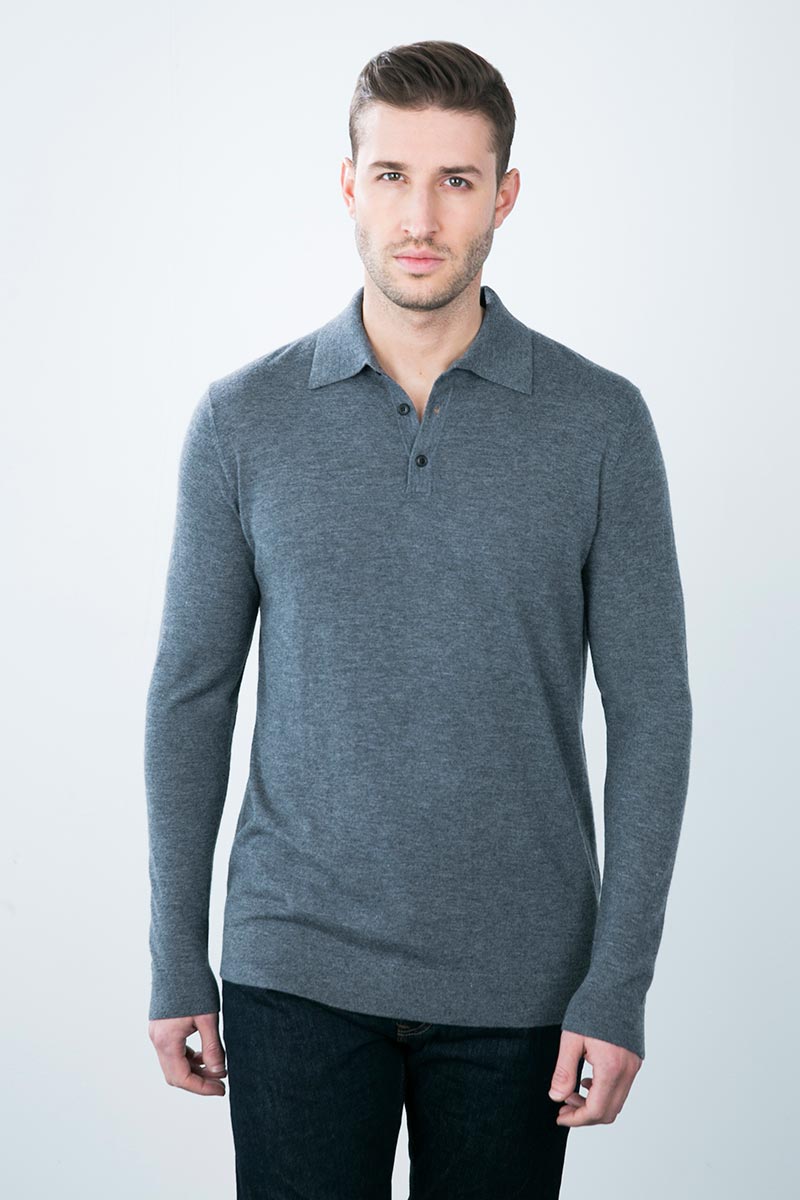 Kinross Cashmere | Worsted 3 Button Polo
