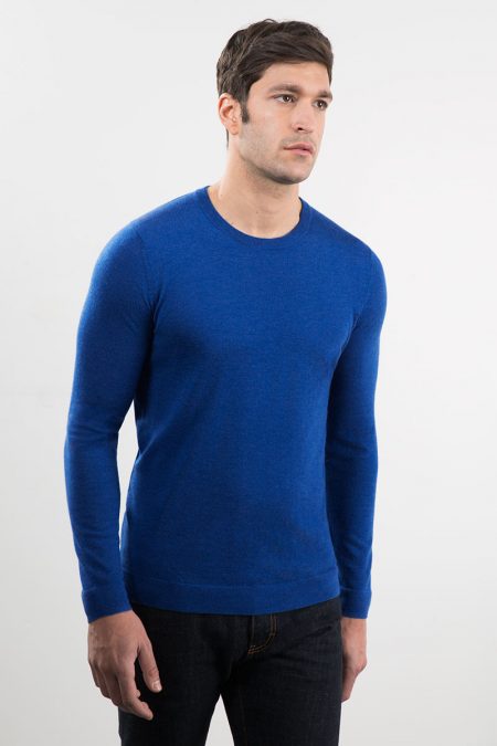 Crew w/ Contrast Tipping Kinross Cashmere