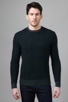 Plaited Cable Crew - Kinross Cashmere