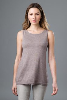 Worsted Back to Front Tank - Kinross Cashmere