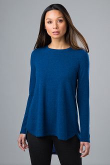 Pleat Back Pullover - Kinross Cashmere
